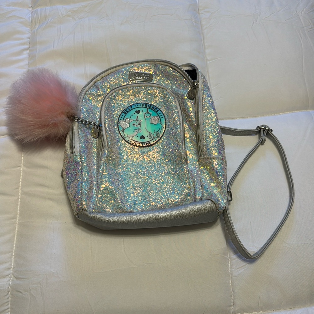 Mini glitter backpack